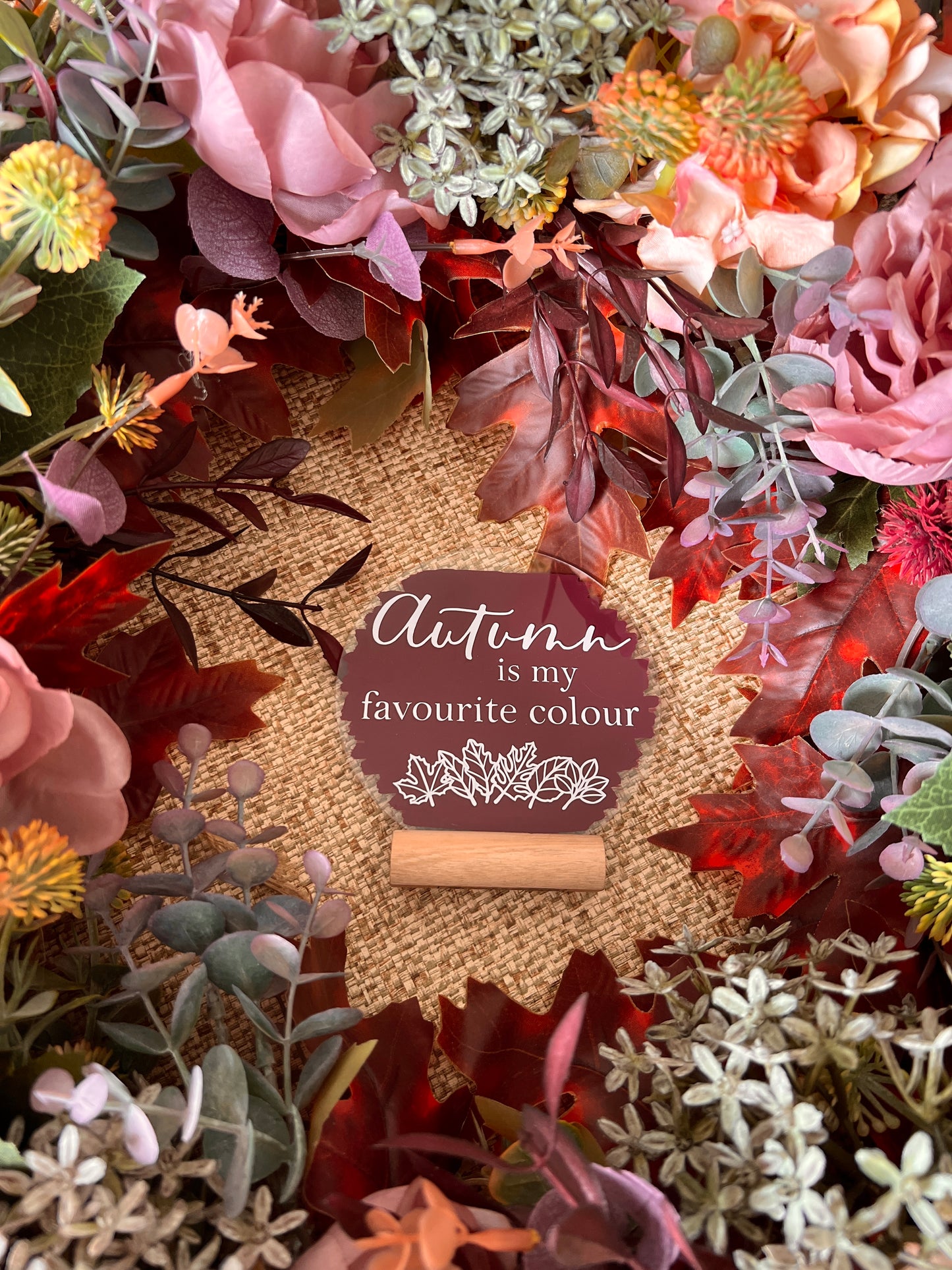 Autumn is my favourite colour acrylic plaque