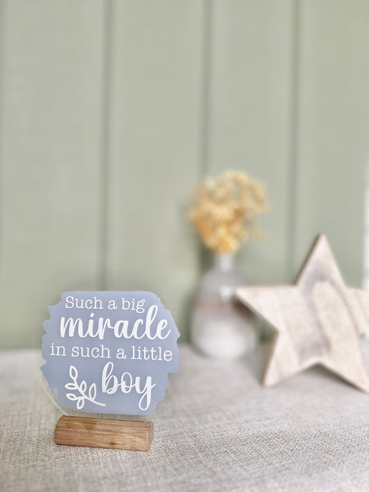 Such a big miracle baby acrylic plaque