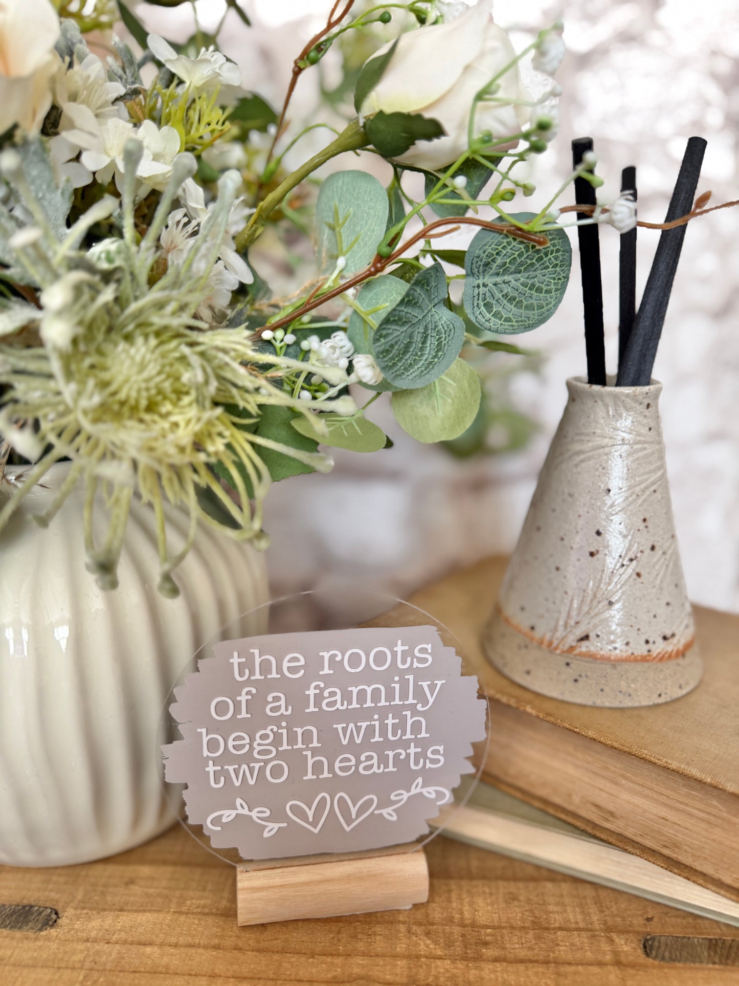 The roots of a family acrylic plaque