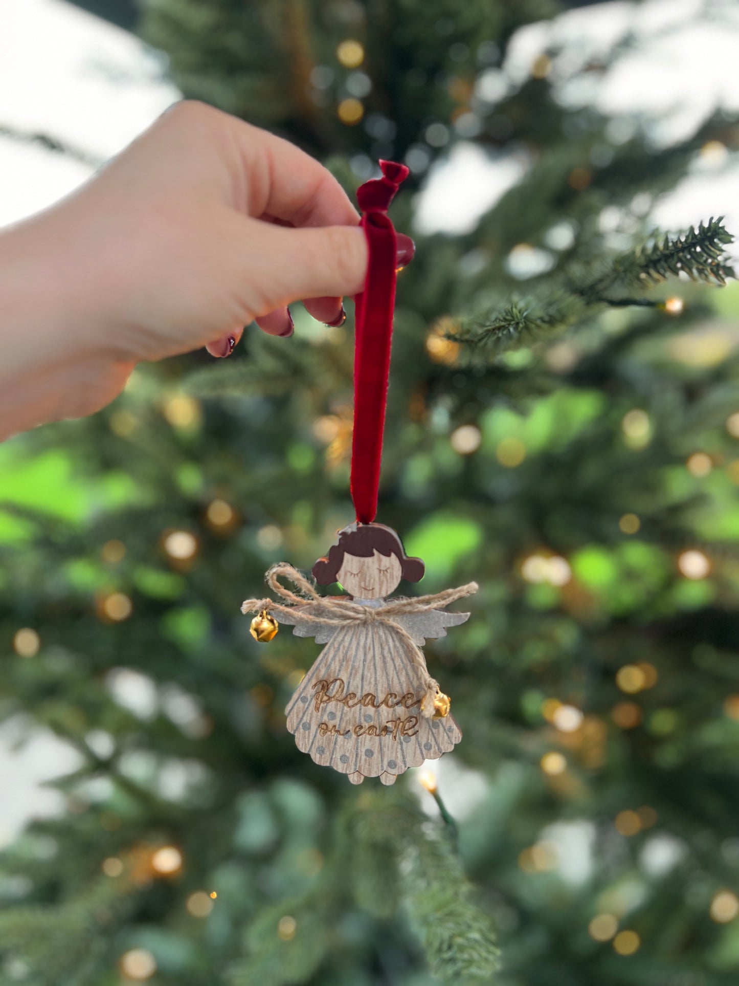 Peace on Earth angel tree decoration