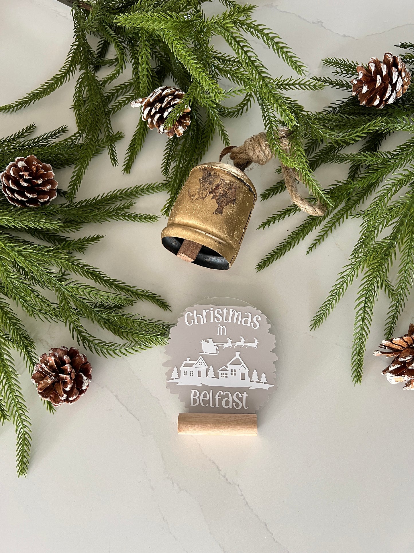 Christmas in [your town/village name] personalised acrylic plaque