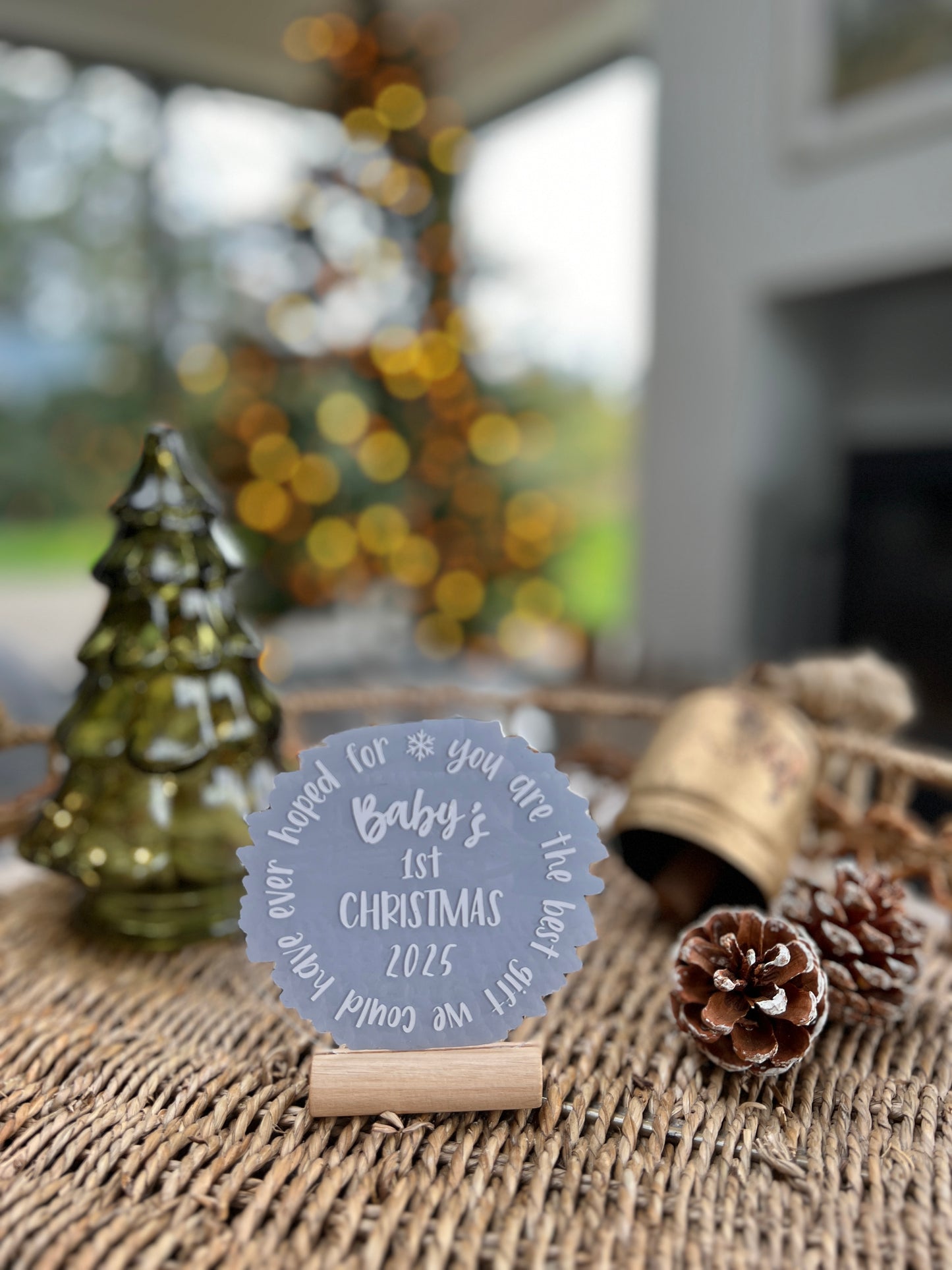 Baby's first Christmas acrylic plaque