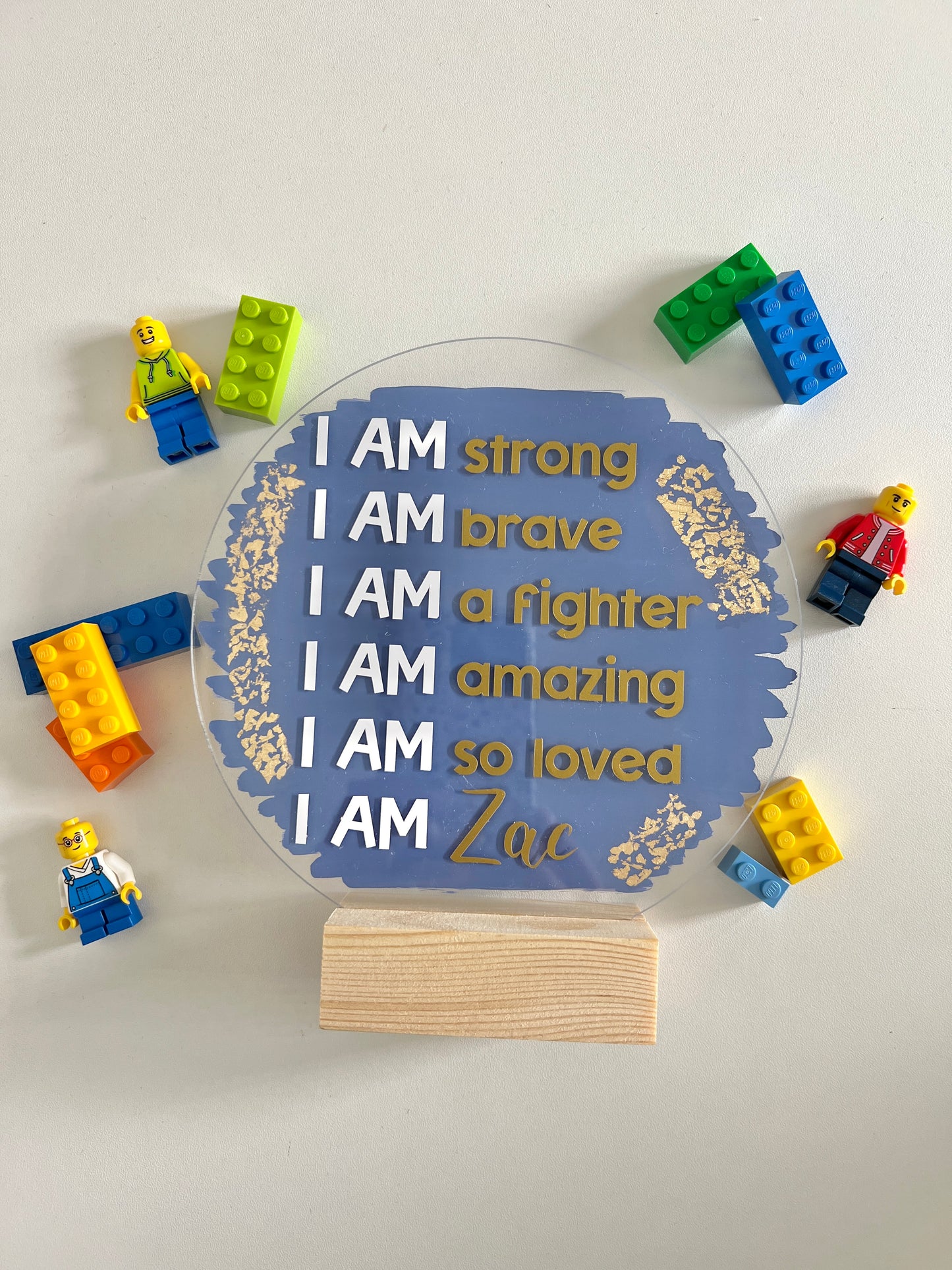 Affirmation warrior 6” plaque - (personalised)
