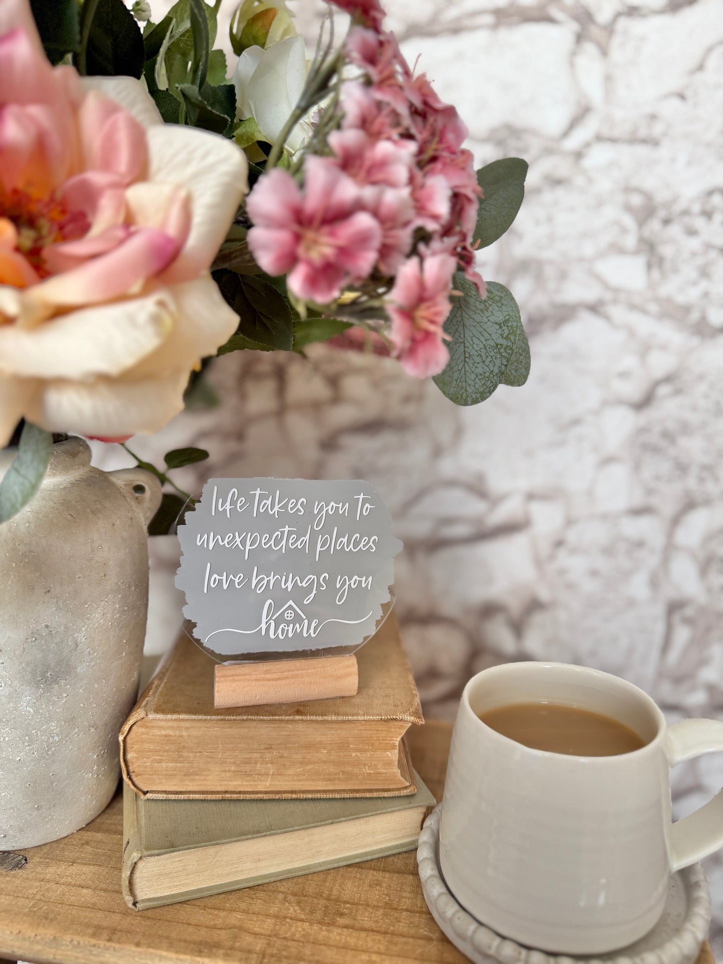 Love brings you home acrylic plaque