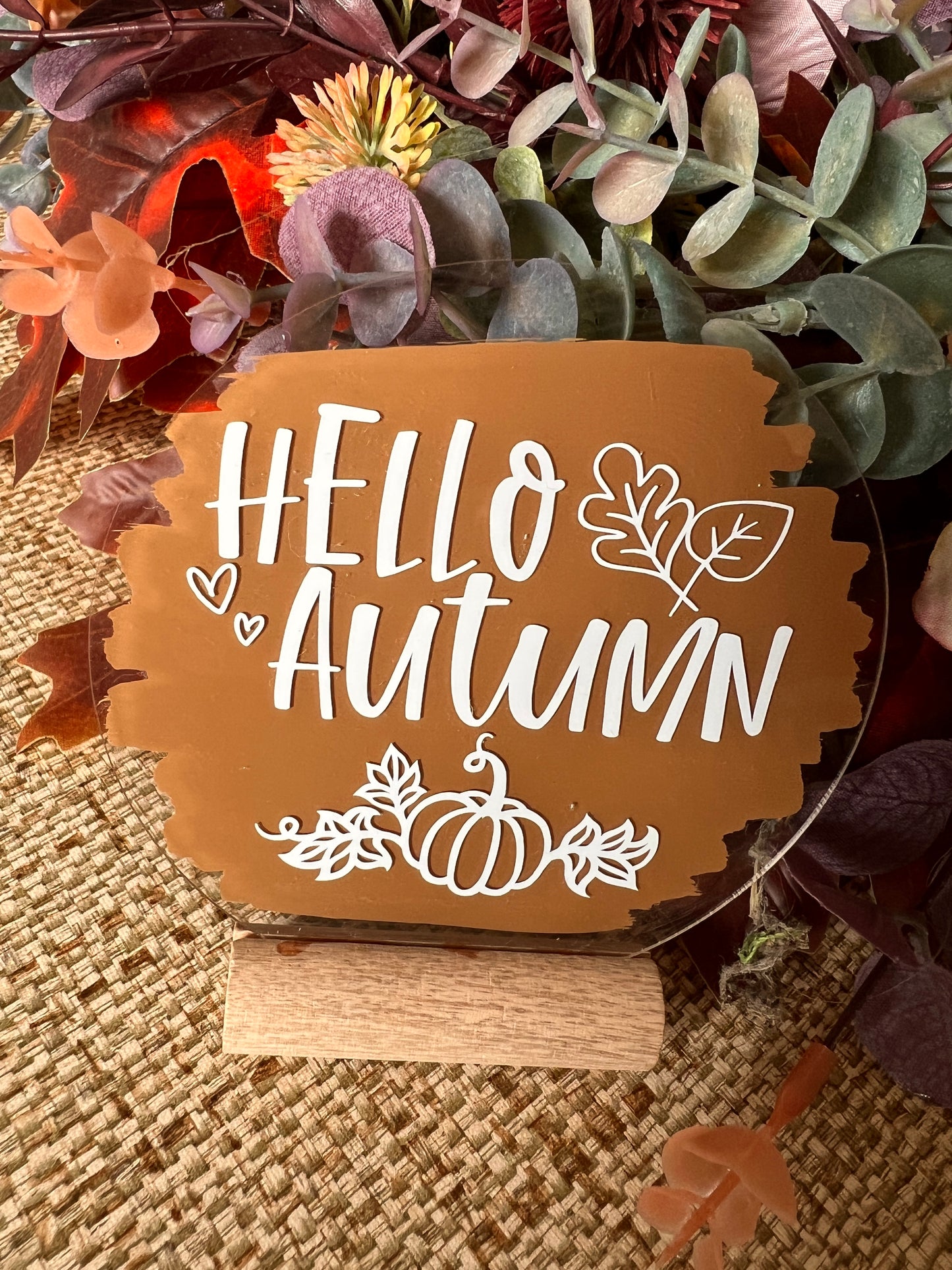 Hello Autumn plaque