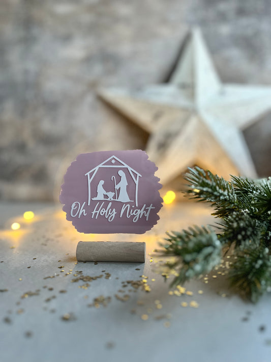 Oh Holy Night acrylic plaque