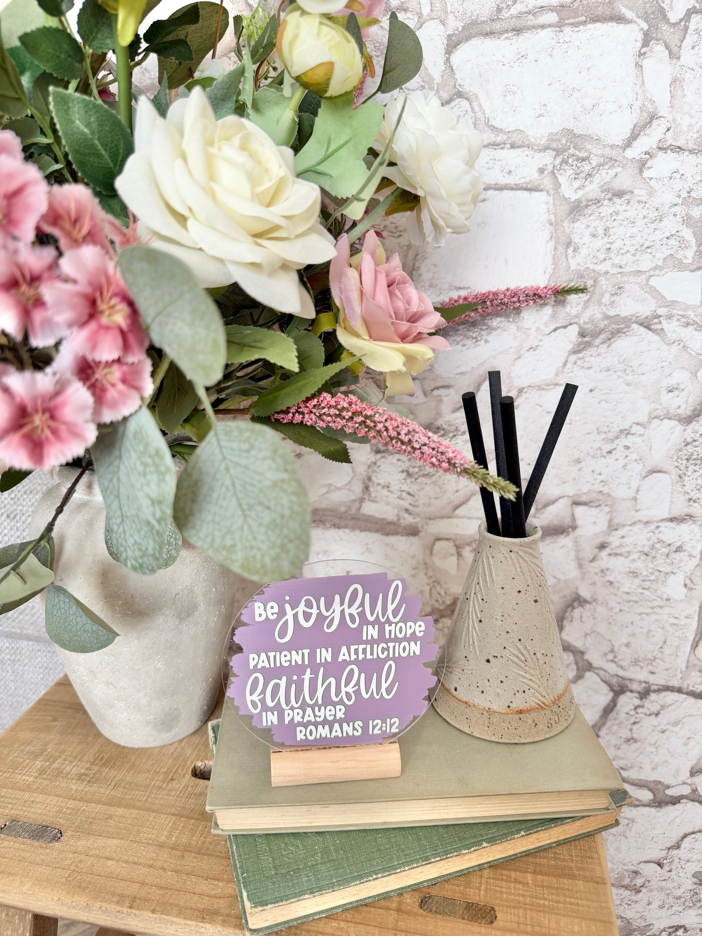 Be joyful in hope acrylic plaque