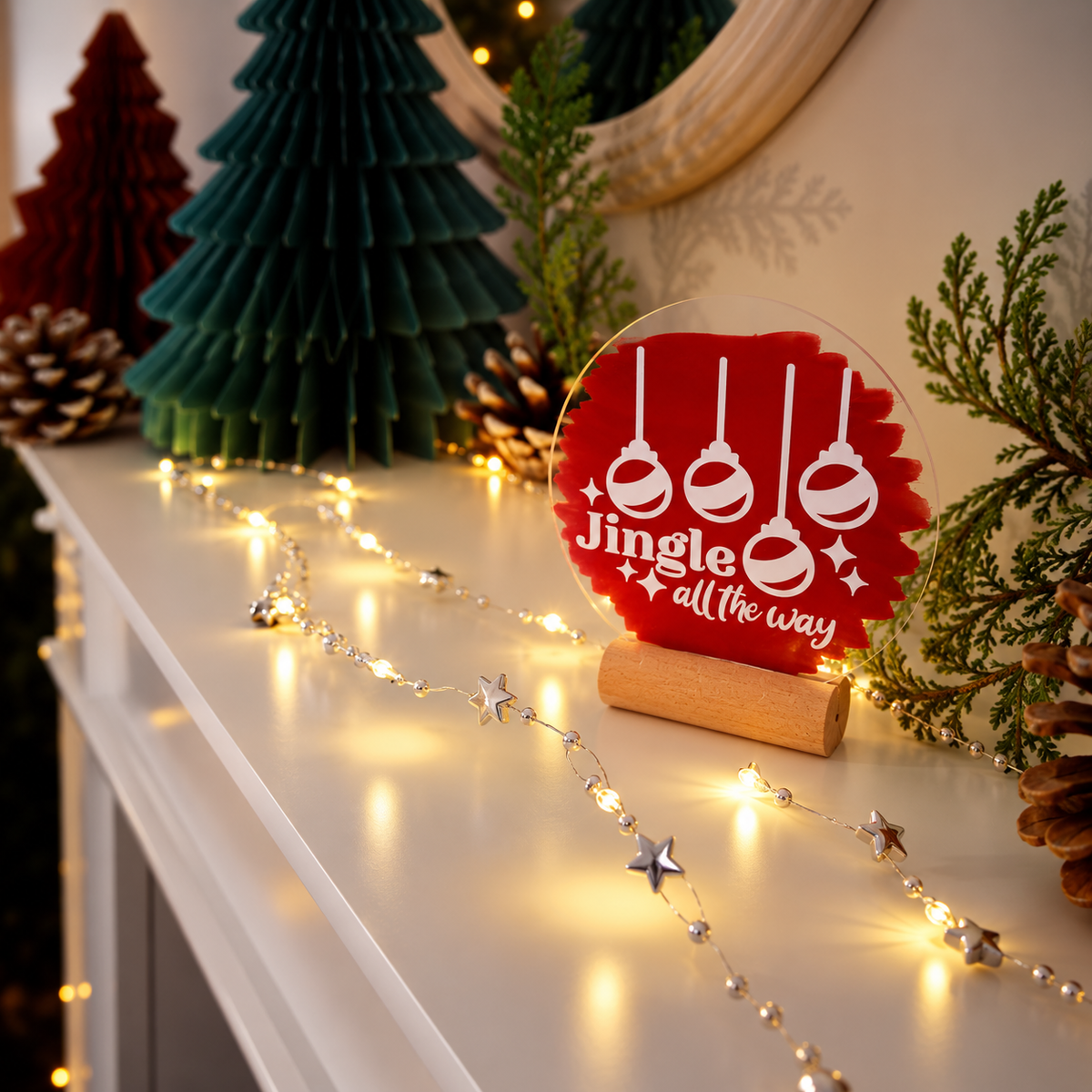 Jingle All The Way Christmas Acrylic Plaque