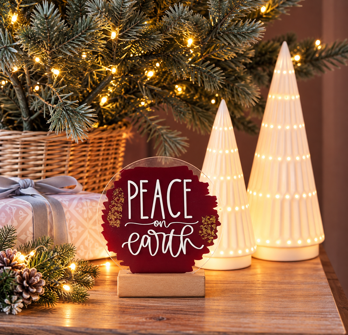 Peace on Earth Christmas Acrylic Plaque