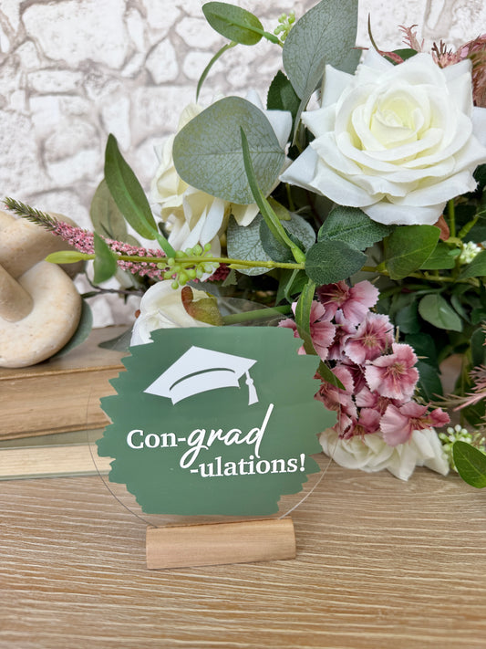 Con-grad-ulations acrylic plaque (graduation)