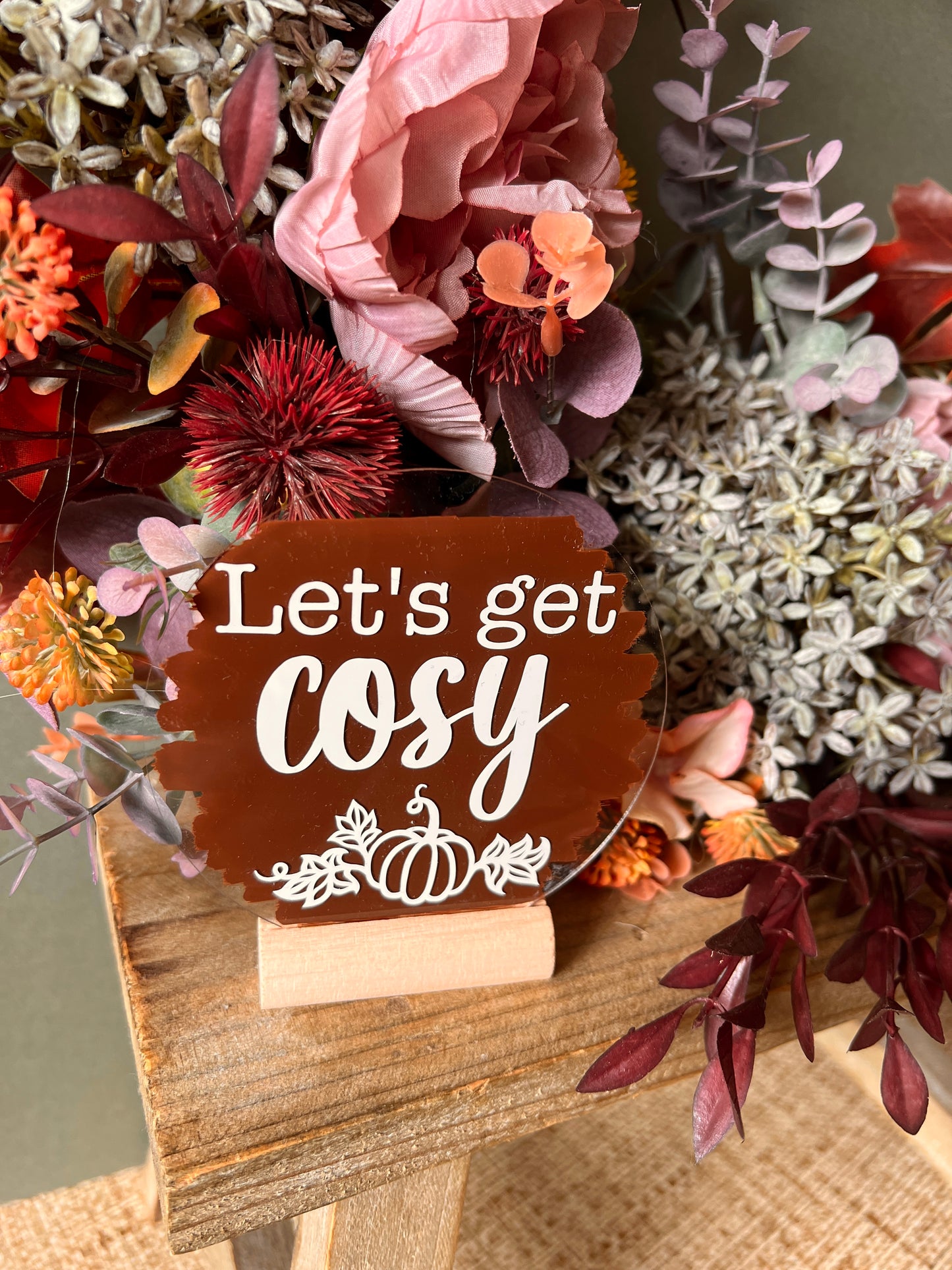 Let’s get cosy acrylic plaque