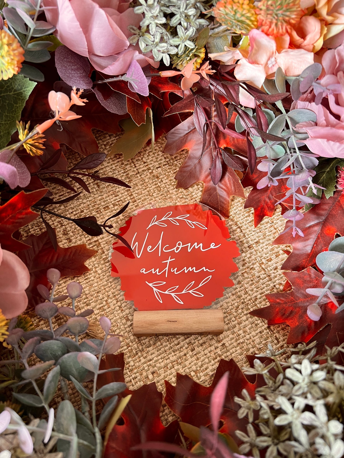 Welcome Autumn acrylic plaque