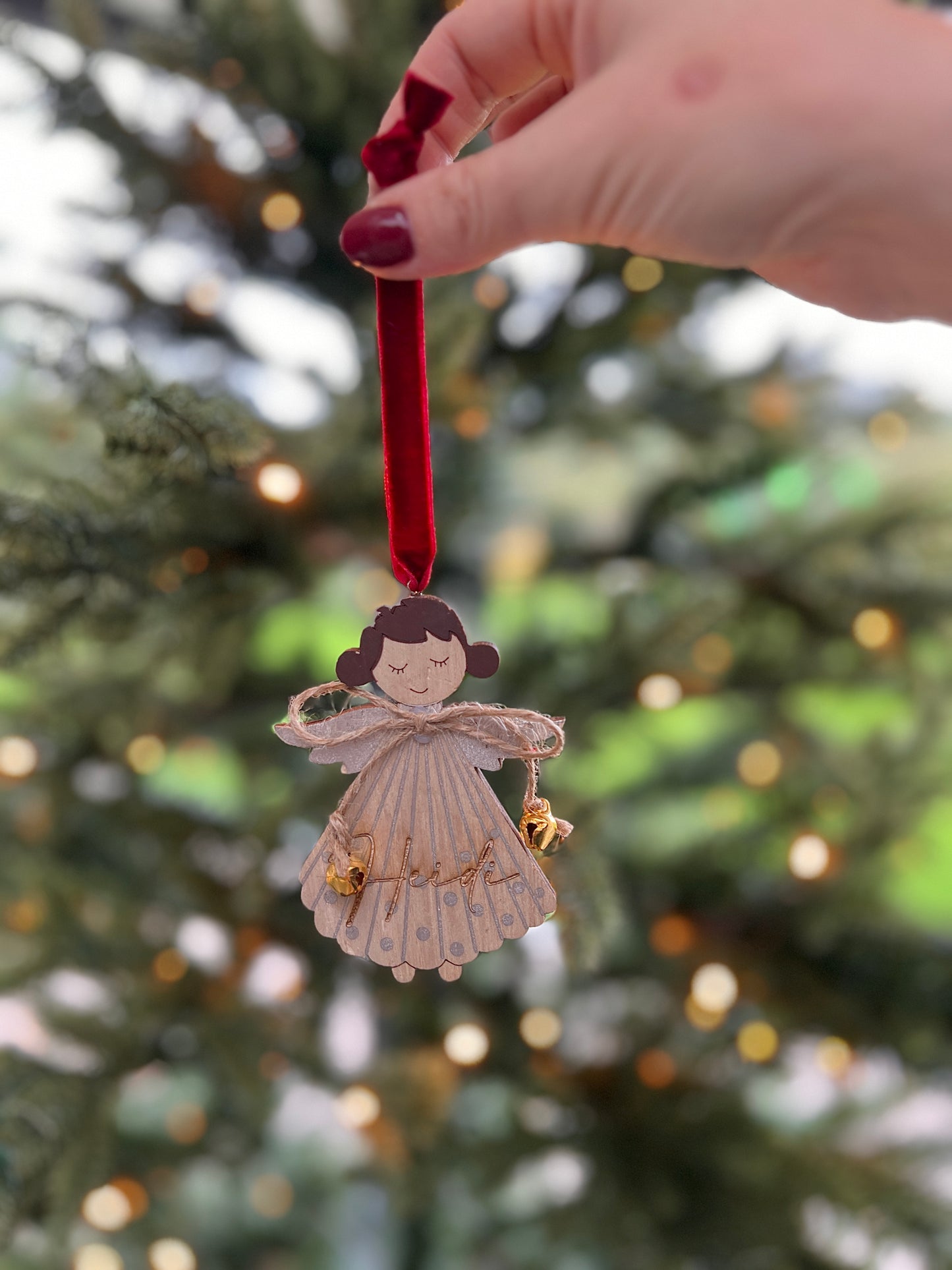 Personalised angel tree decoration