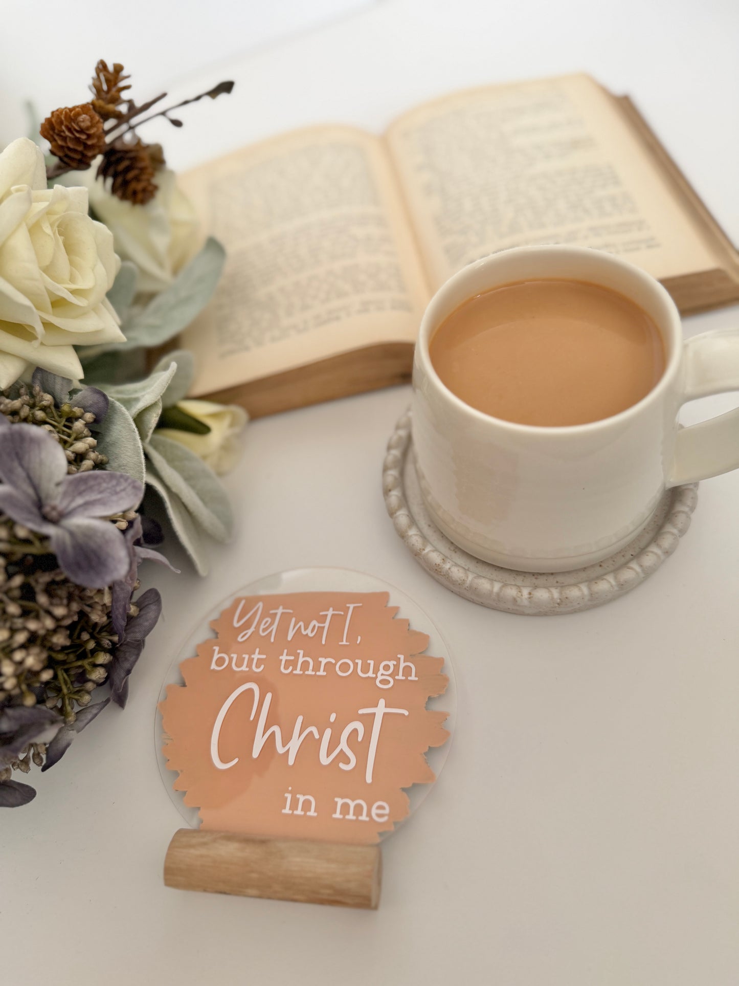 Yet not I but through Christ in me acrylic plaque