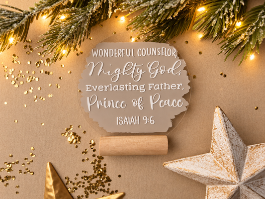 Wonderful Counsellor Christmas Acrylic Plaque