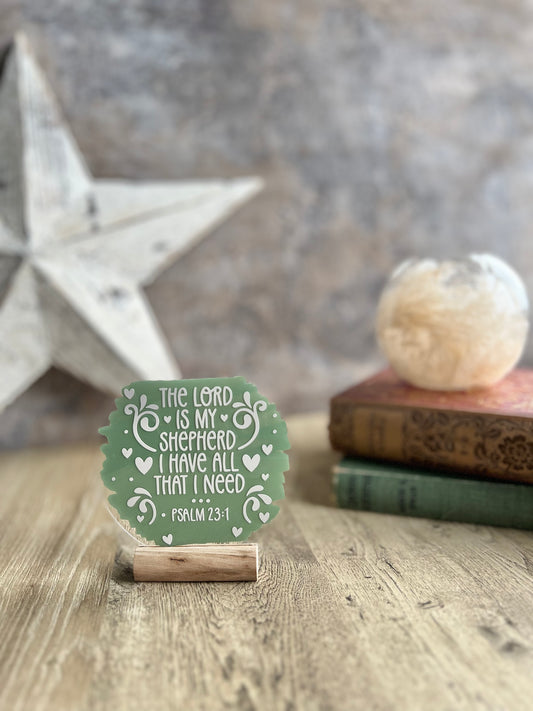 The Lord is my shepherd acrylic plaque