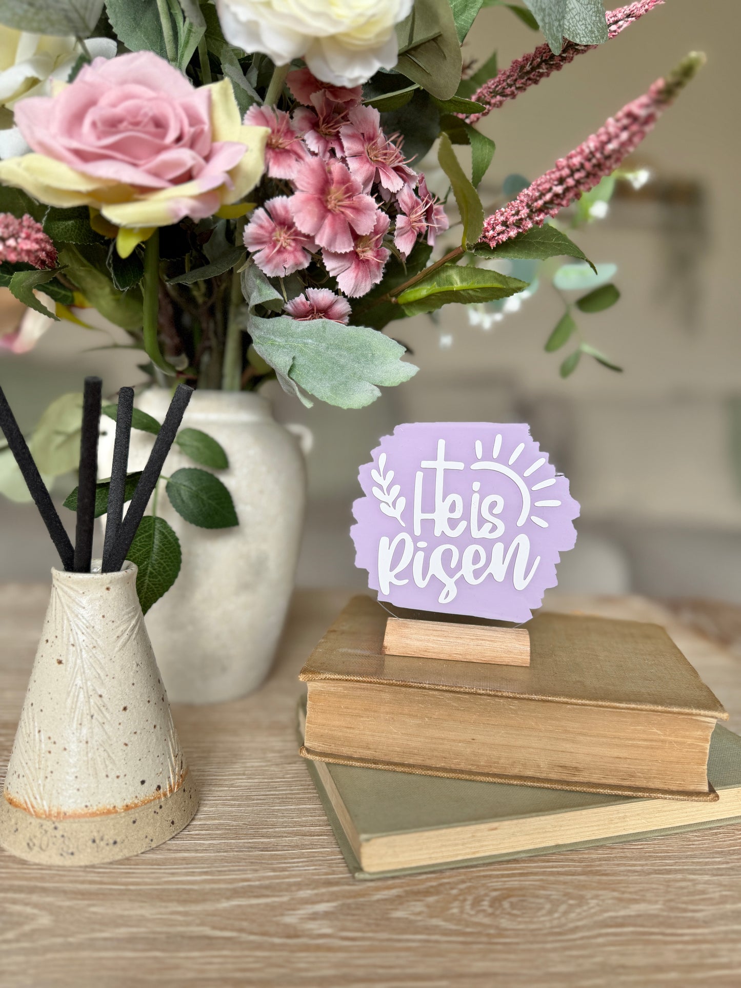 He is risen acrylic plaque