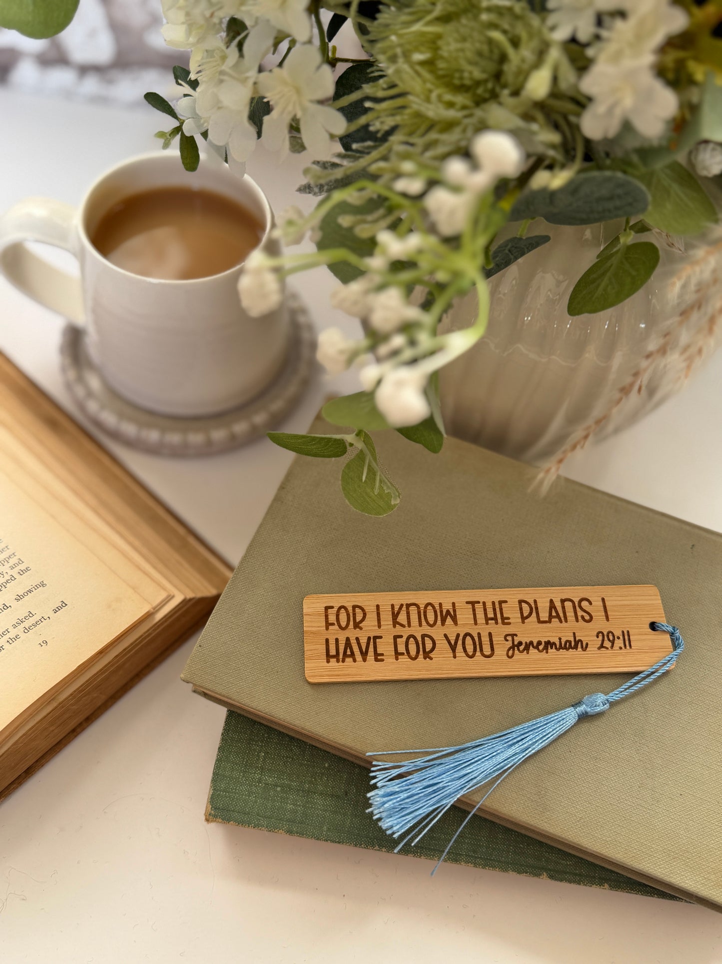 For I know the plans (Jeremiah 29 v 11) wooden engraved bookmark