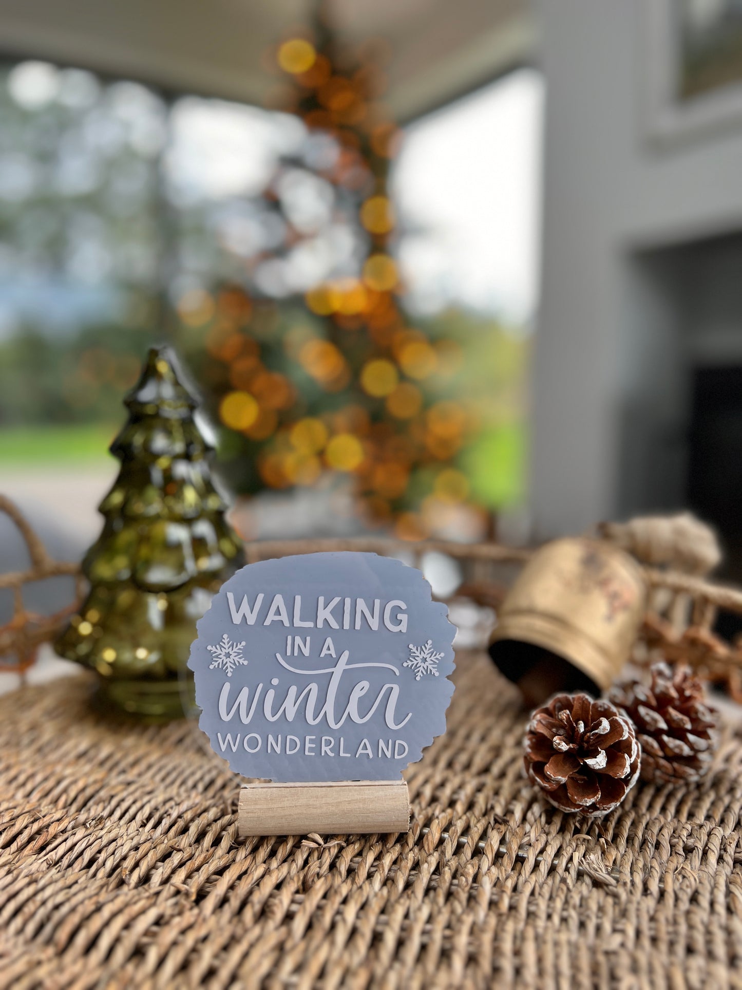 Walking in a winter wonderland acrylic plaque