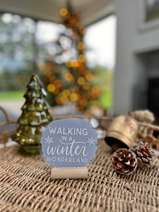 Walking in a winter wonderland acrylic plaque