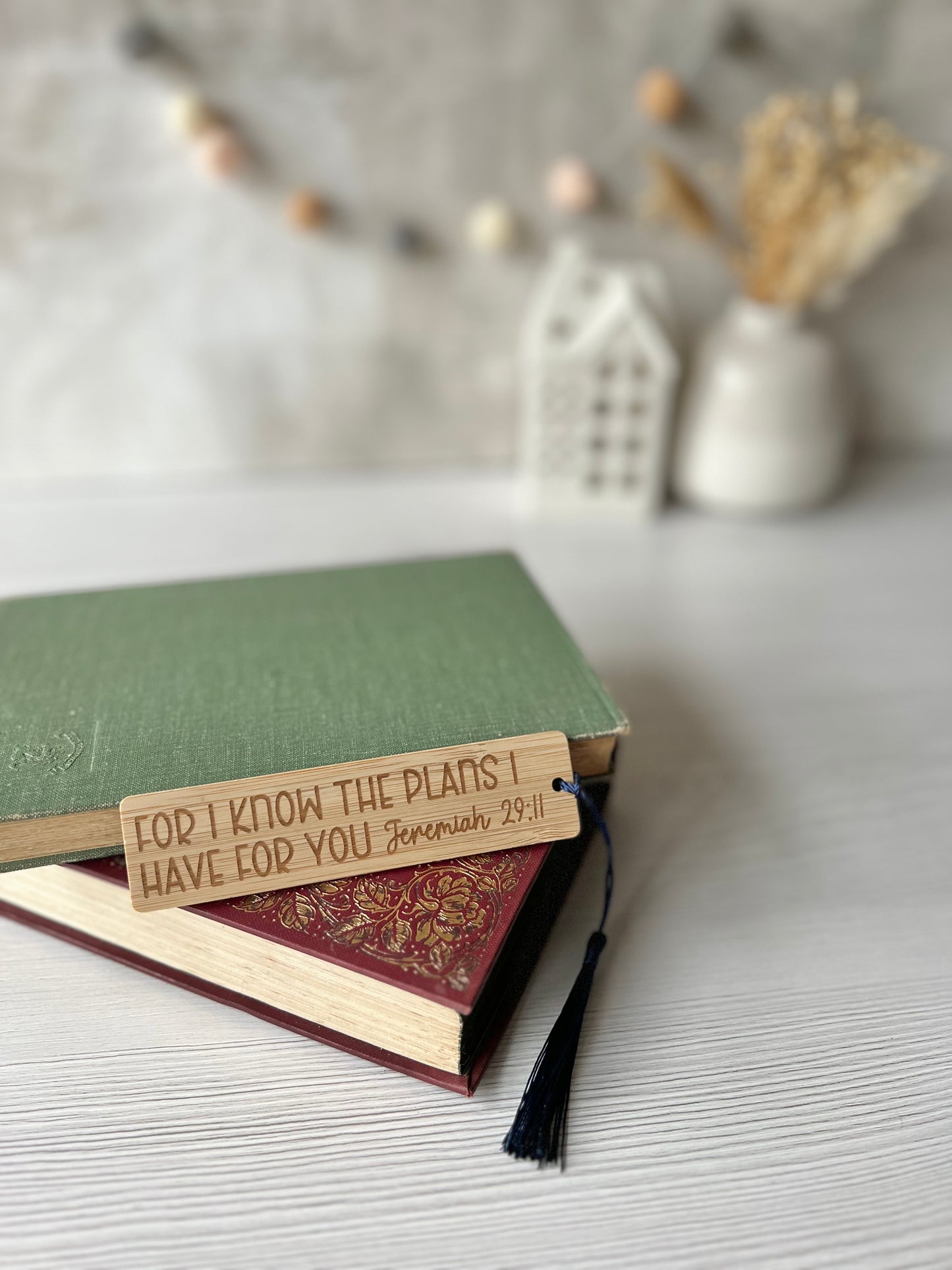 For I know the plans (Jeremiah 29 v 11) wooden engraved bookmark