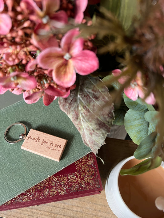 Made for more engraved keyring