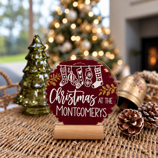 Personalised Family Christmas Plaque