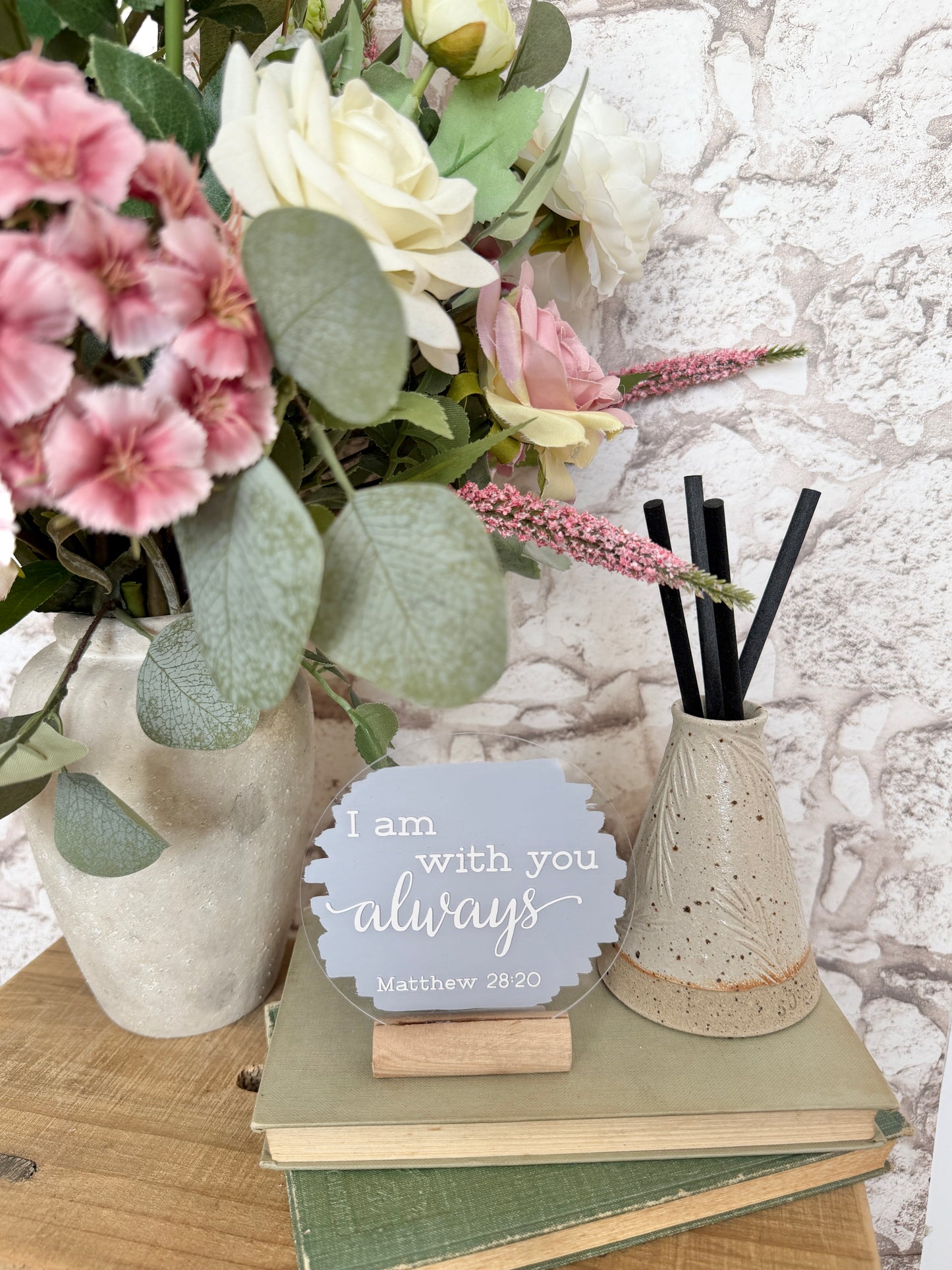 I am with you always acrylic plaque