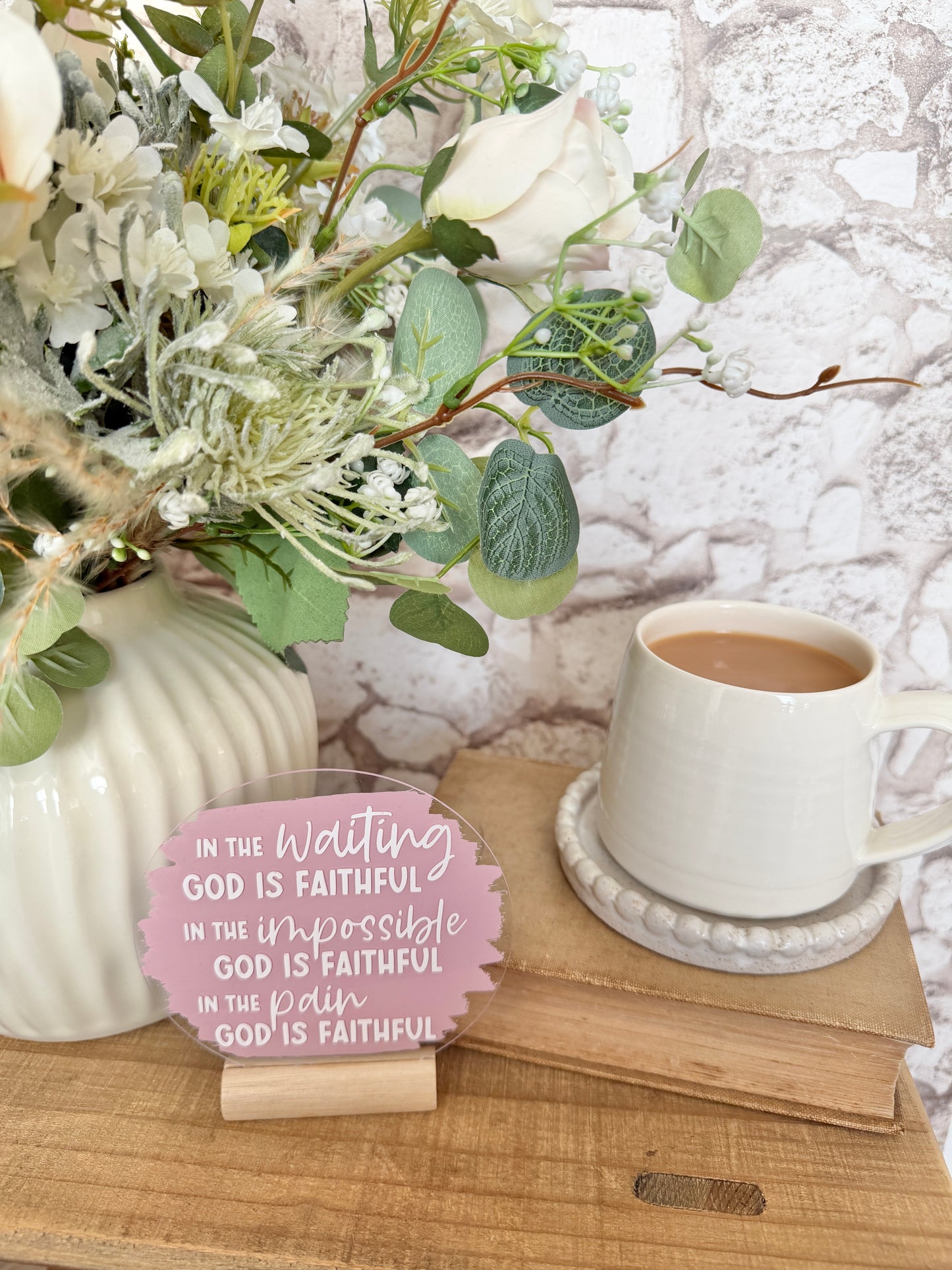 God is faithful acrylic plaque