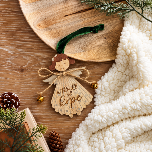 Wooden Angel Christmas Tree Decoration – Choice of 4 Designs