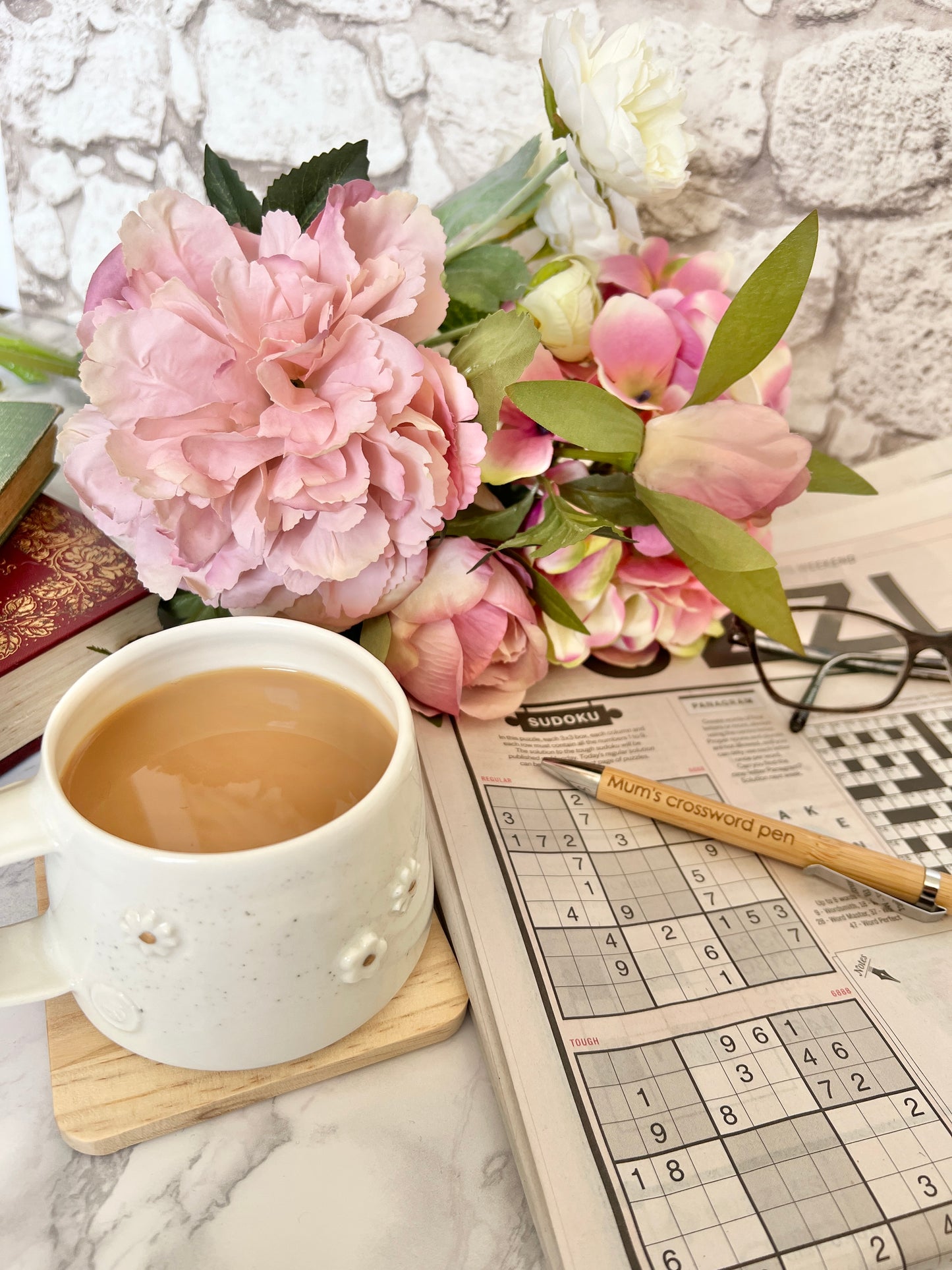 Mum’s crossword pen (engraved bamboo pen)