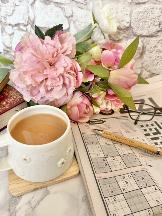 Mum’s crossword pen (engraved bamboo pen)
