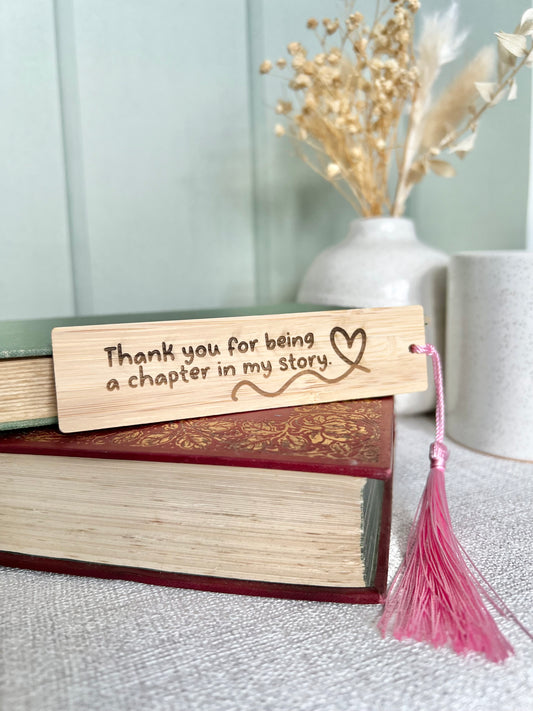 Thank you teacher wooden bookmark