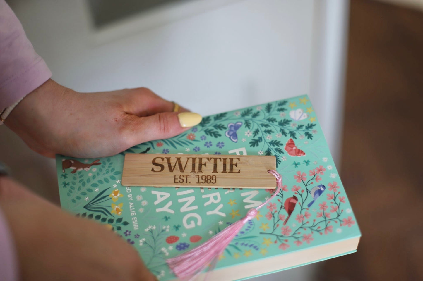 Taylor Swift Inspired Engraved Wooden Bookmark: 'Swiftie Est 1989'