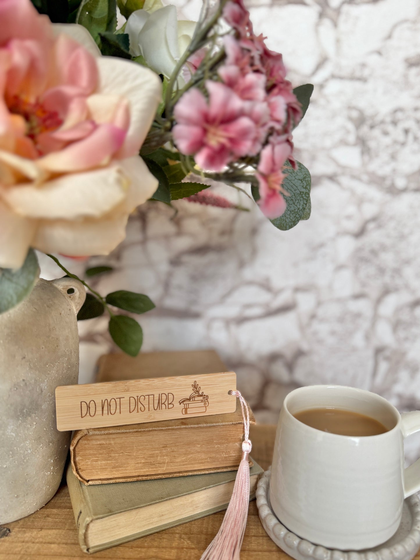 Do not disturb wooden engraved bookmark