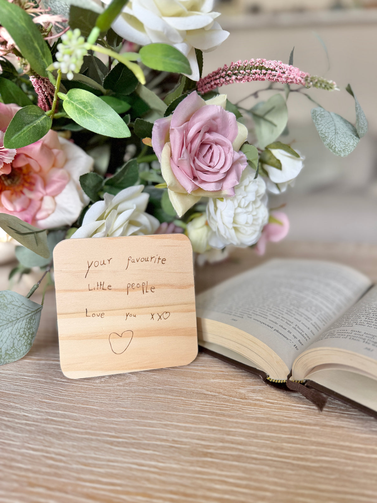 Personalised Handwriting Wooden Coaster