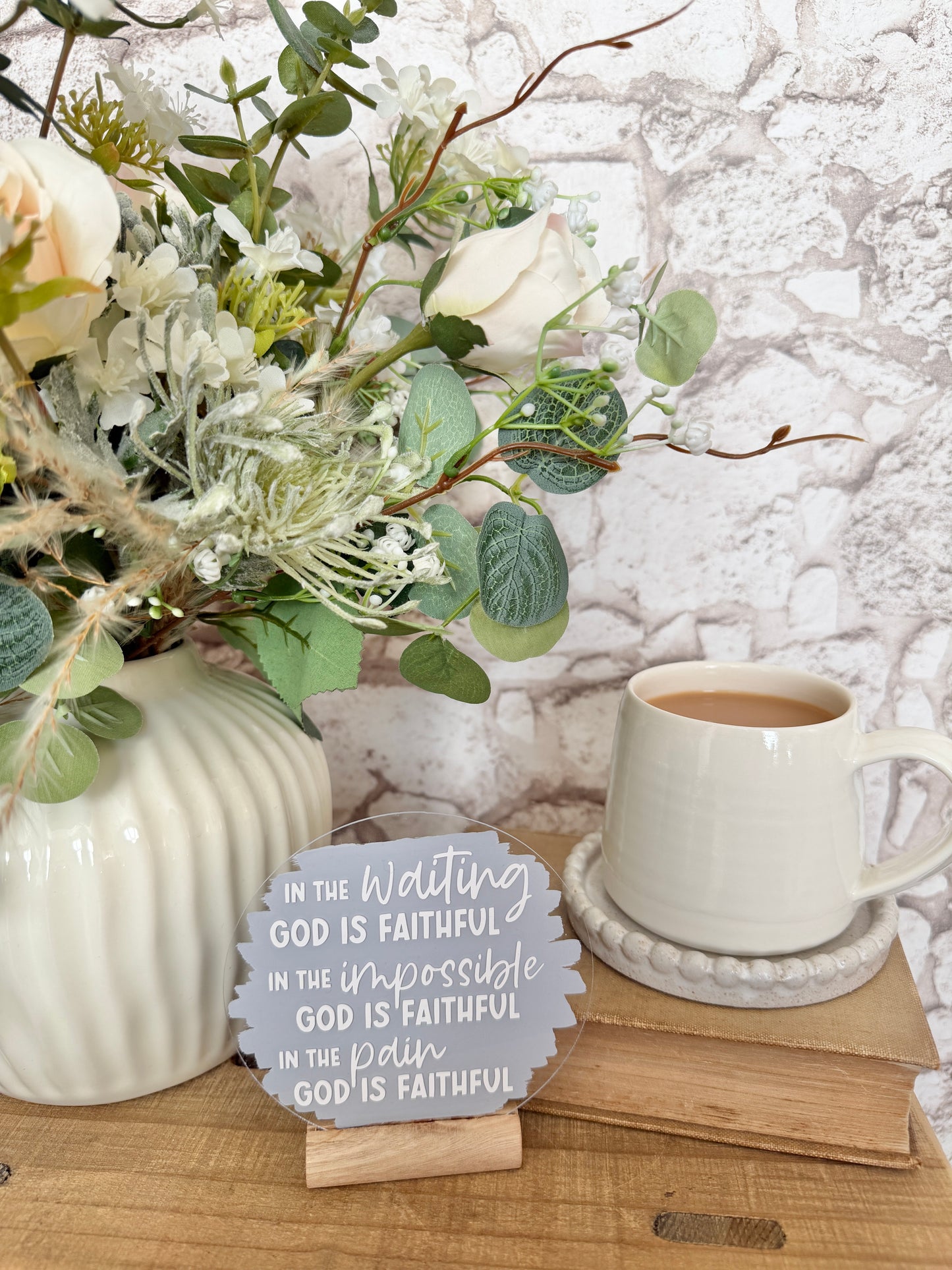 God is faithful acrylic plaque