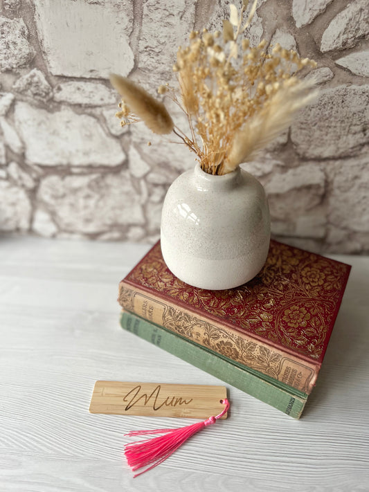 Mum wooden engraved bookmark
