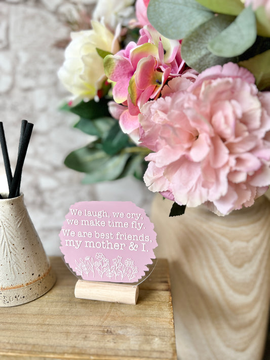 Mother best friend acrylic plaque
