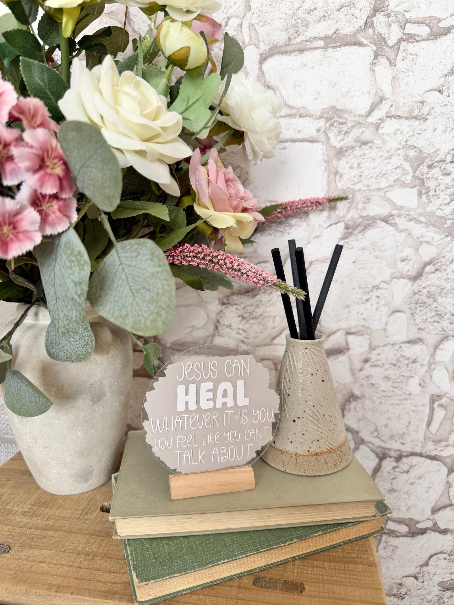 Jesus can heal acrylic plaque