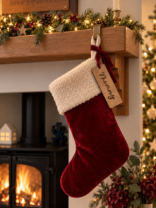 Personalised Wooden Christmas Stocking Name Tags