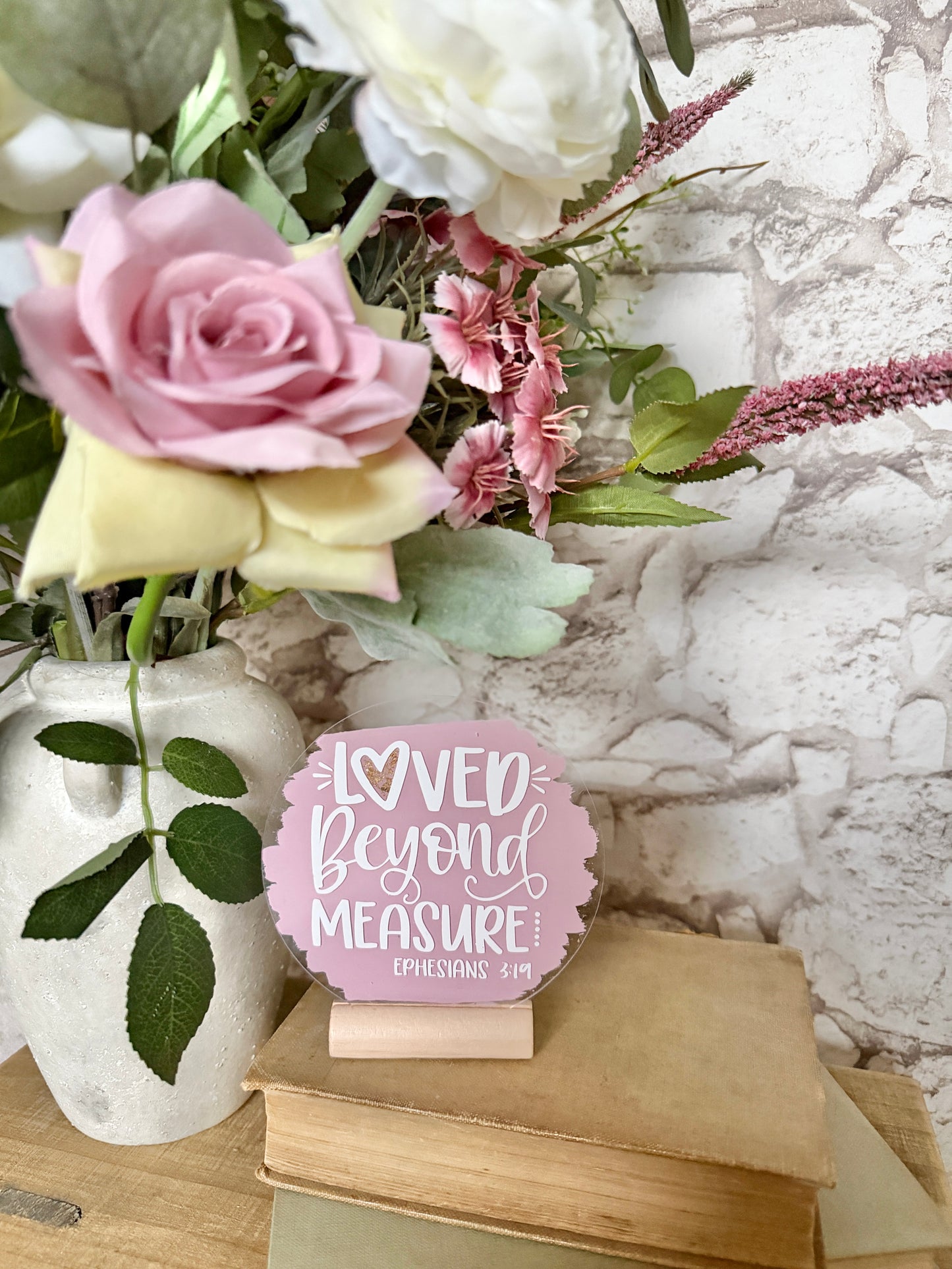 Loved beyond measure acrylic plaque