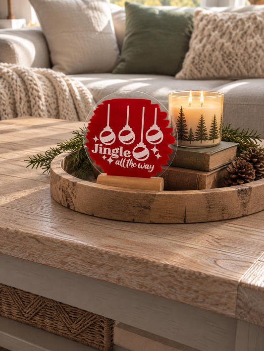 Jingle All The Way Christmas Acrylic Plaque