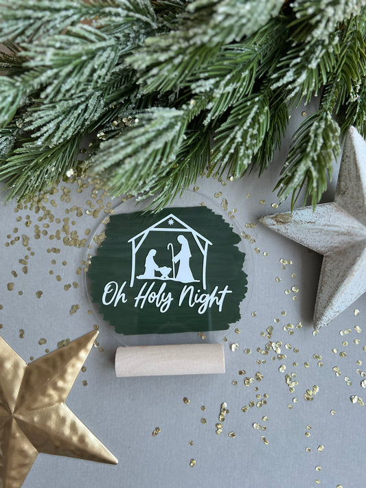 Oh Holy Night acrylic plaque