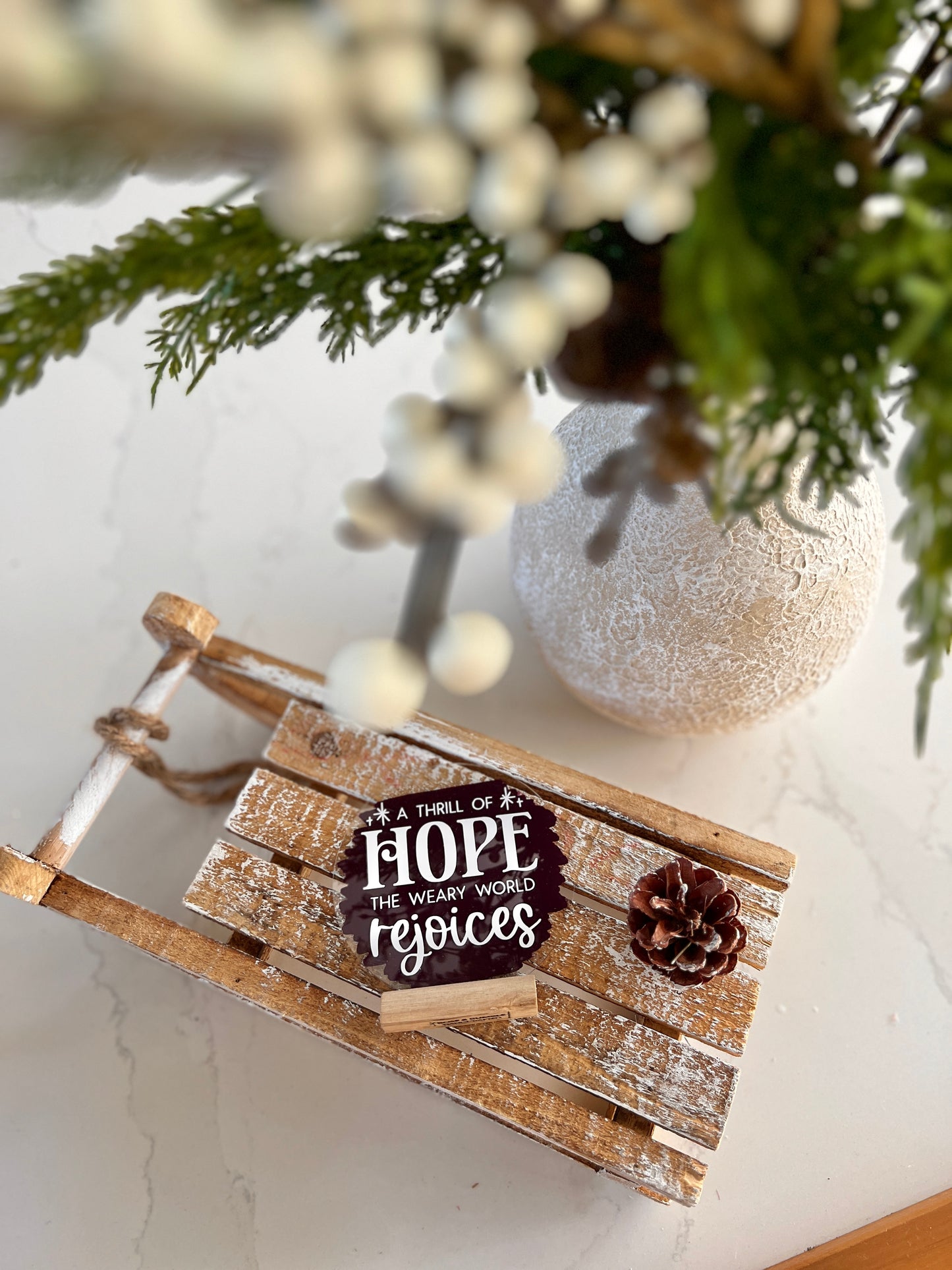 A thrill of hope acrylic plaque