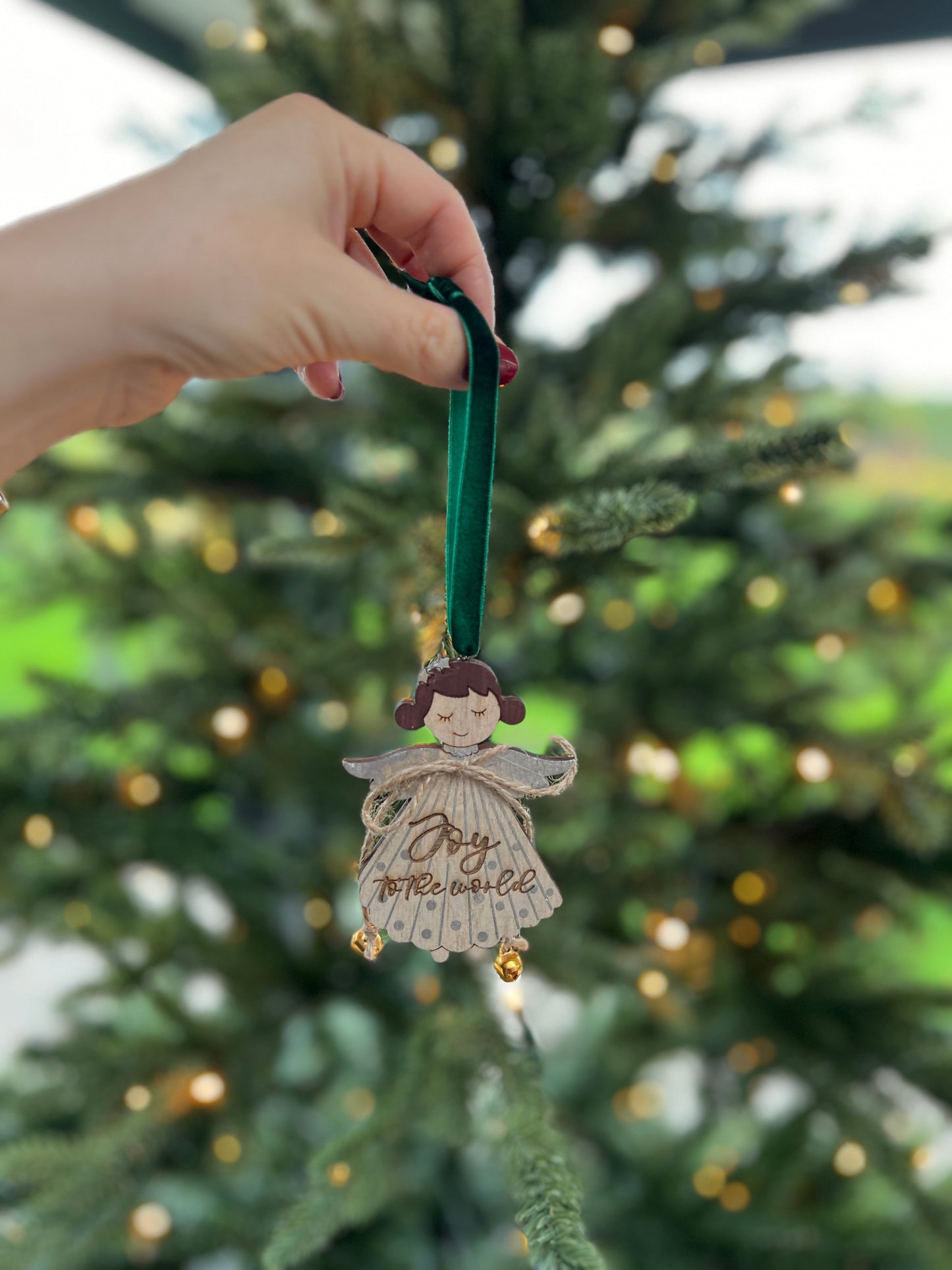 Joy to the World angel tree decoration