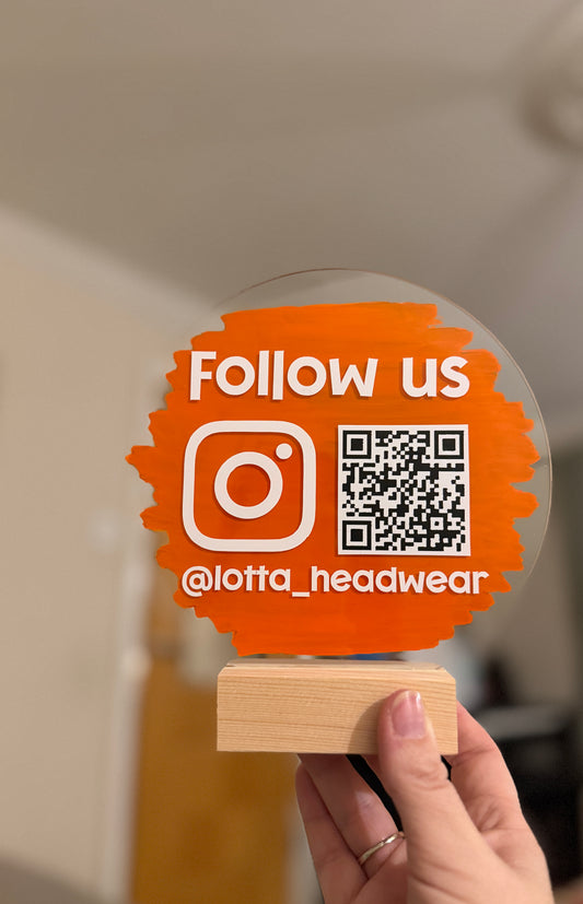QR Code business plaque
