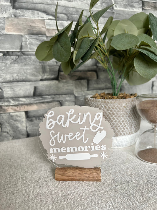 Baking sweet memories acrylic plaque