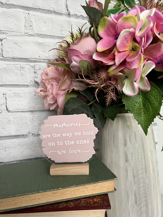 Memories acrylic plaque