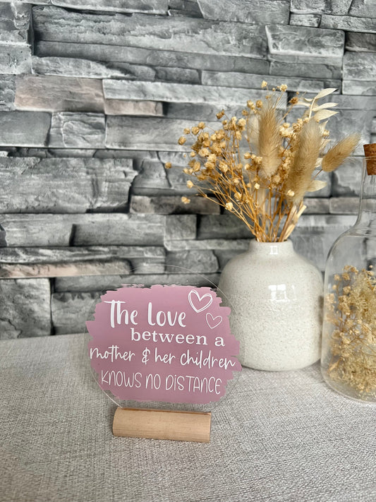 The love between a mother and her child/children acrylic plaque